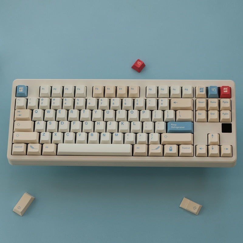 Soy Milk PBT Keycaps Cherry Profile