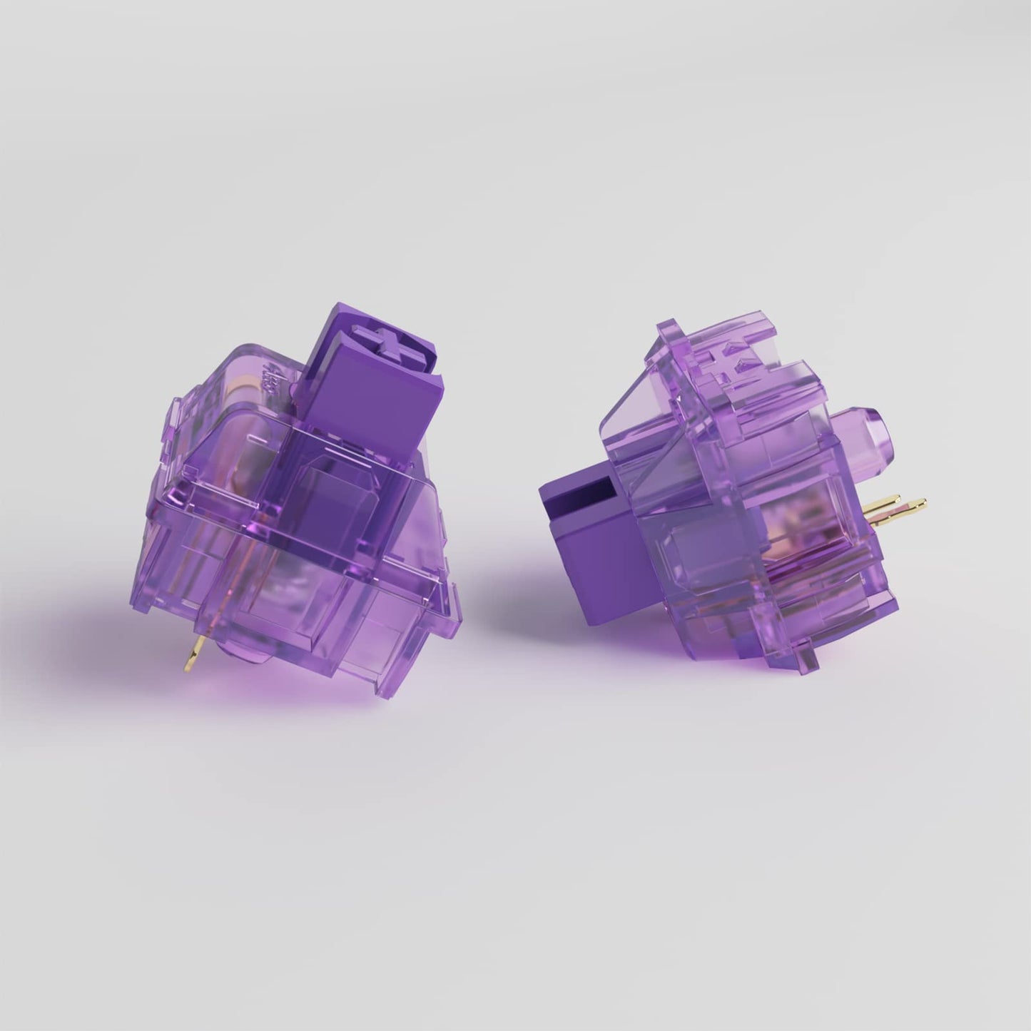 Akko CS Jelly Purple Switches 3 Pin 40gf Tactile Switch with Dustproof Stem Compatible with MX Mechanical Keyboard (45 pcs)