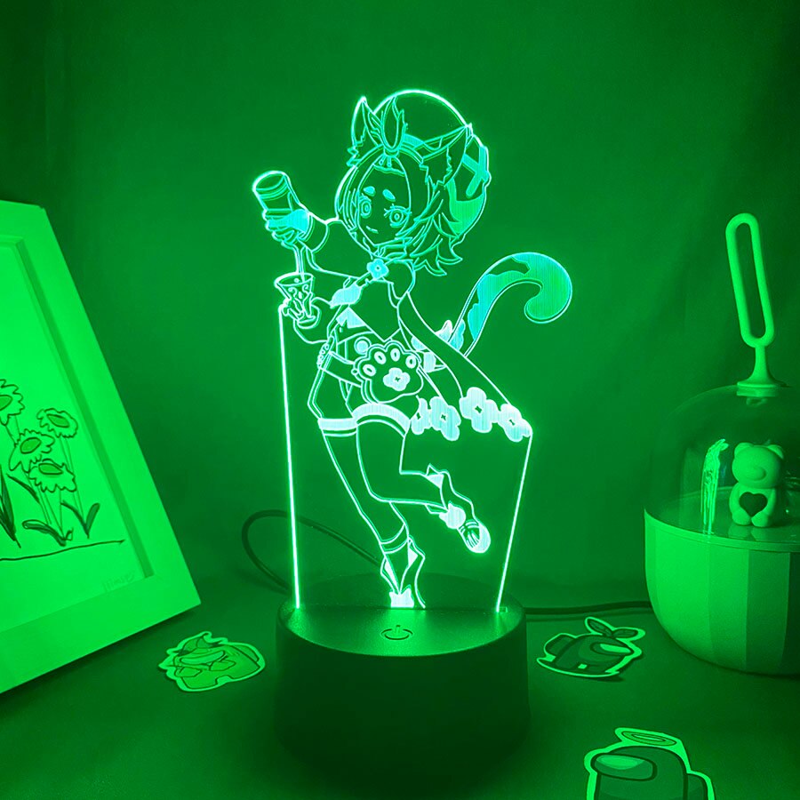 جينشين إمباكت لعبة مجسم ديوان 3D Led Nightlight