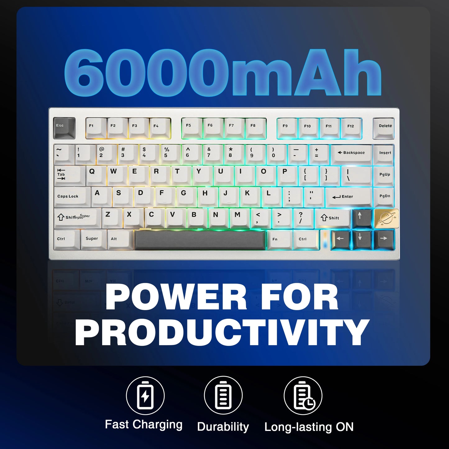 YUNZII AL75 75% Aluminum Pre-lubed Wireless Gaming Keyboard