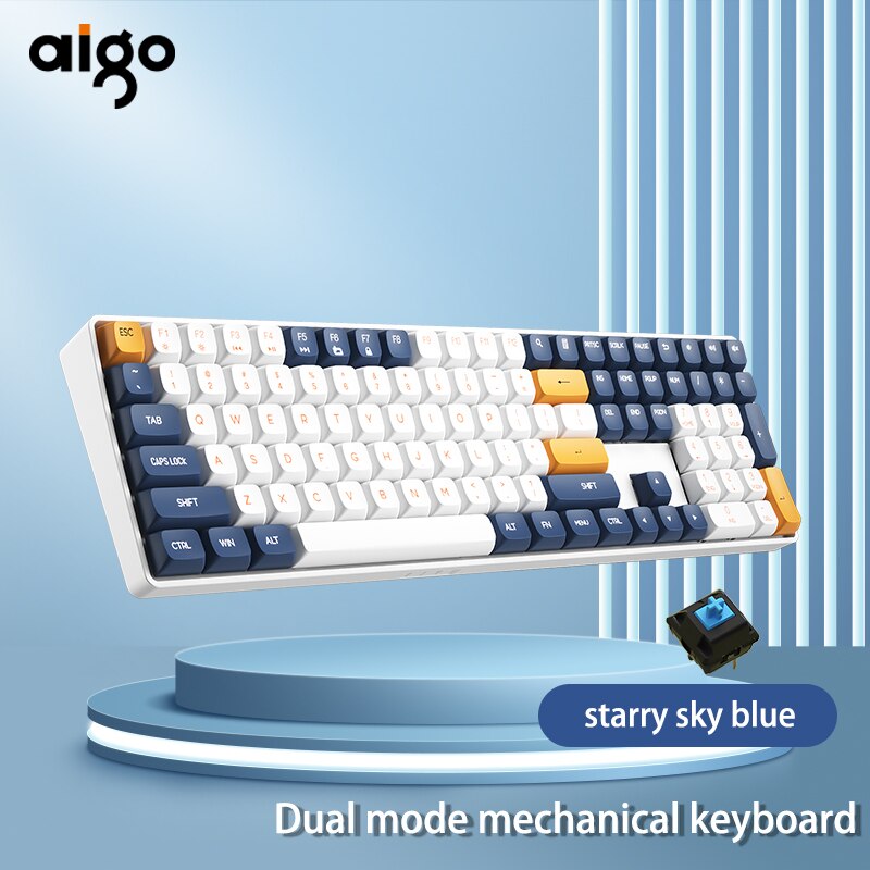 لوحة مفاتيح ميكانيكية للألعاب Aigo A108 ثلاثية الوضع