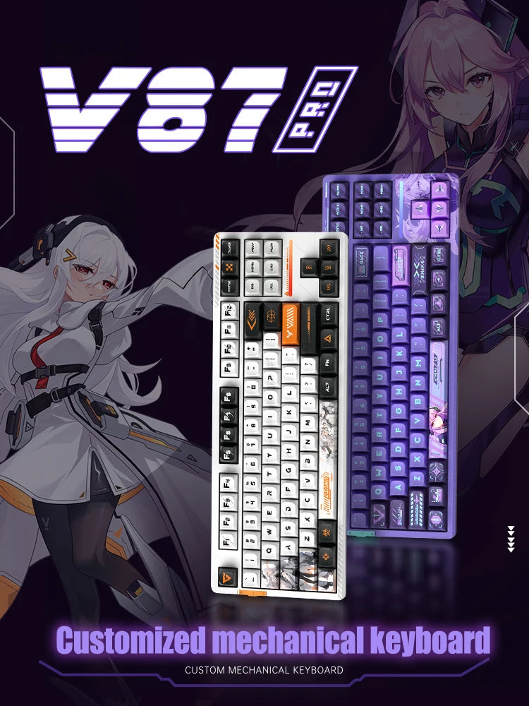 إصدار محدود من لوحة المفاتيح الميكانيكية Vgn V87 بثلاثة أوضاع كاملة Rgb