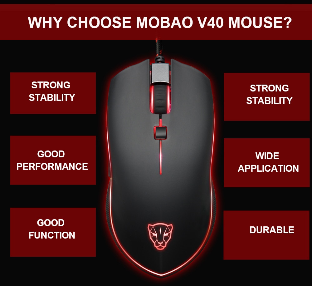 Motospeed V40 Gaming Mouse 4000DPI