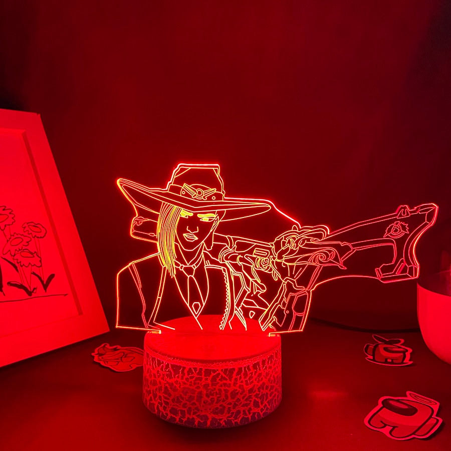هيرو آش 3D بقيادة أضواء الليل النيون