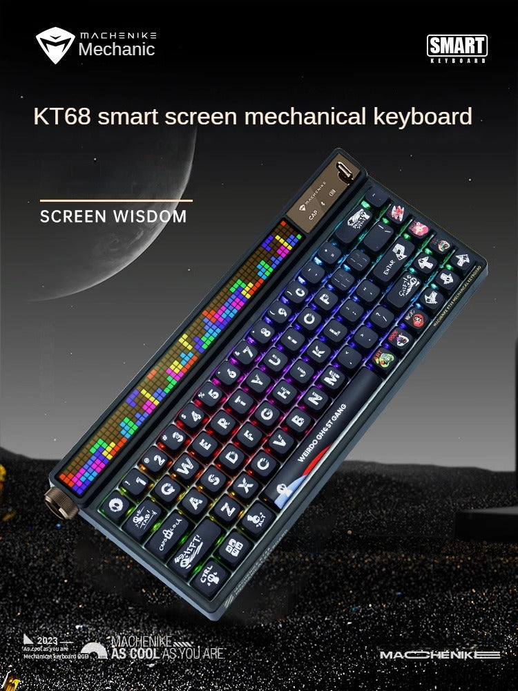 Machenike KT68 Pro メカニカルキーボード Machenike | KT68 Pro Smart Screen Mechanical Keyboard