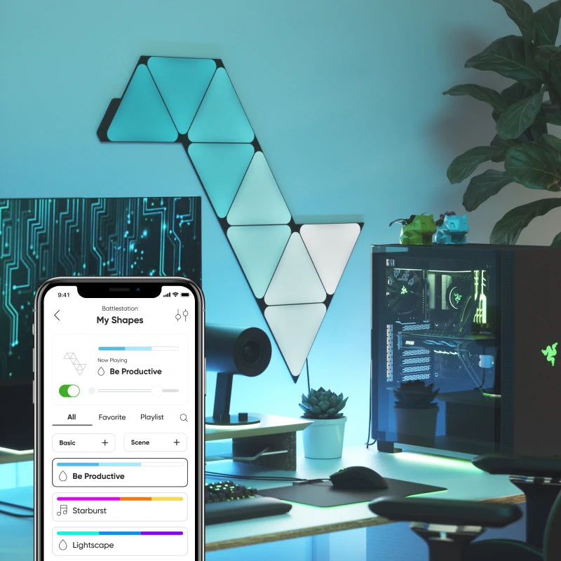 NANOLEAF (10 Panels) Black Ultra Mini Triangles Expansion NANOLEAF (10 Panels) Black Ultra Mini Triangles Expansion
