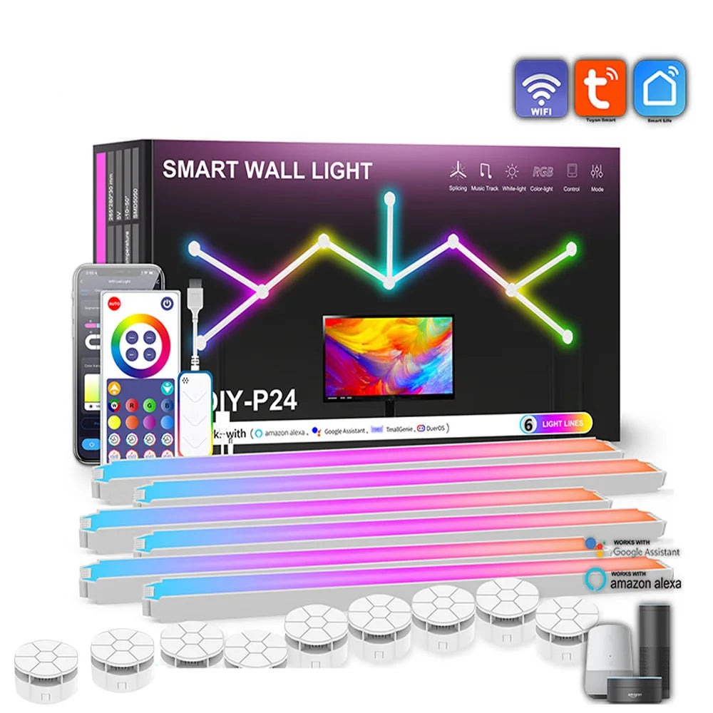 WIFI LED Smart Wall Lamp RGBIC Light Bar
