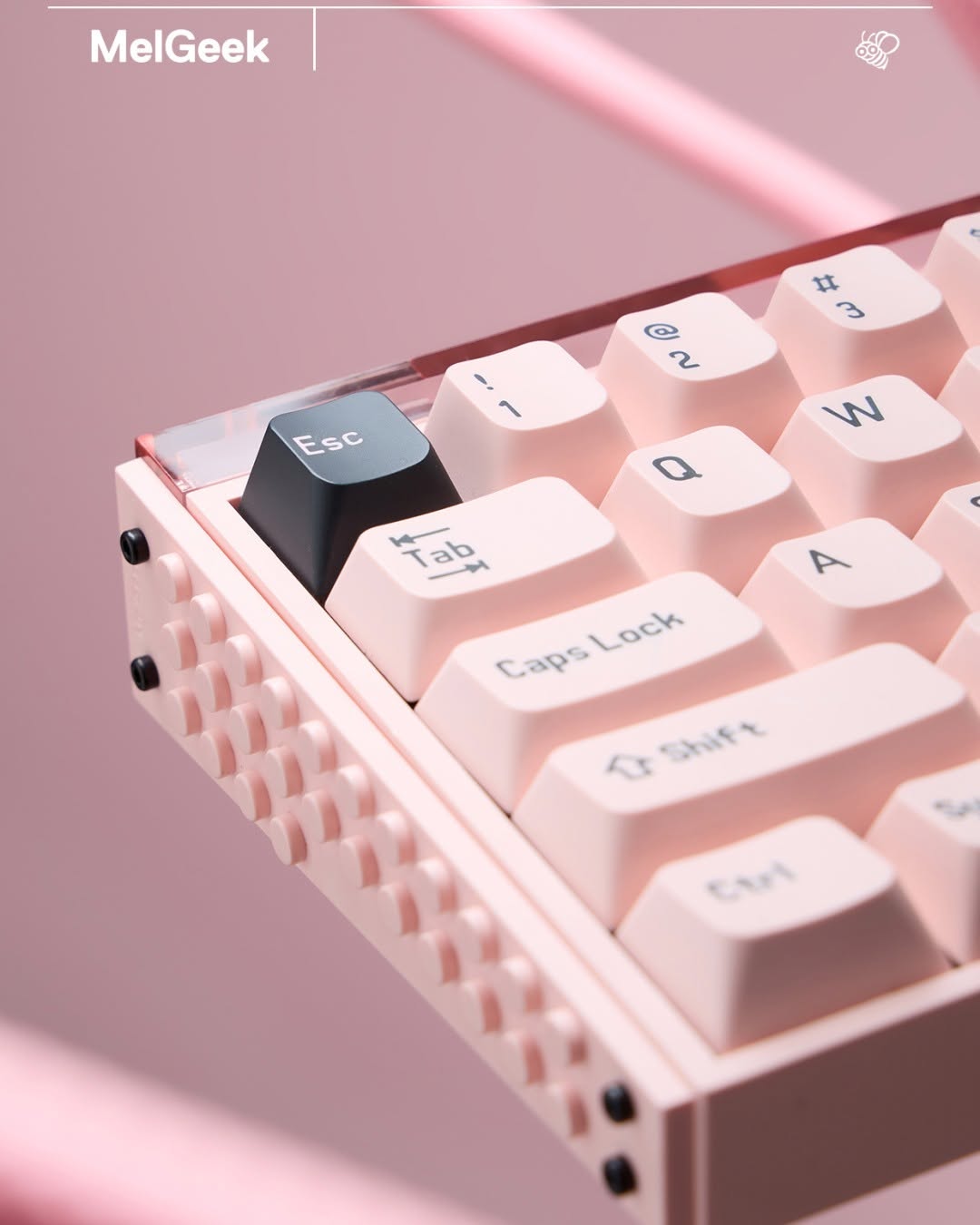 MelGeek Made68 Pro Pink Magnetic E-sports Keyboard