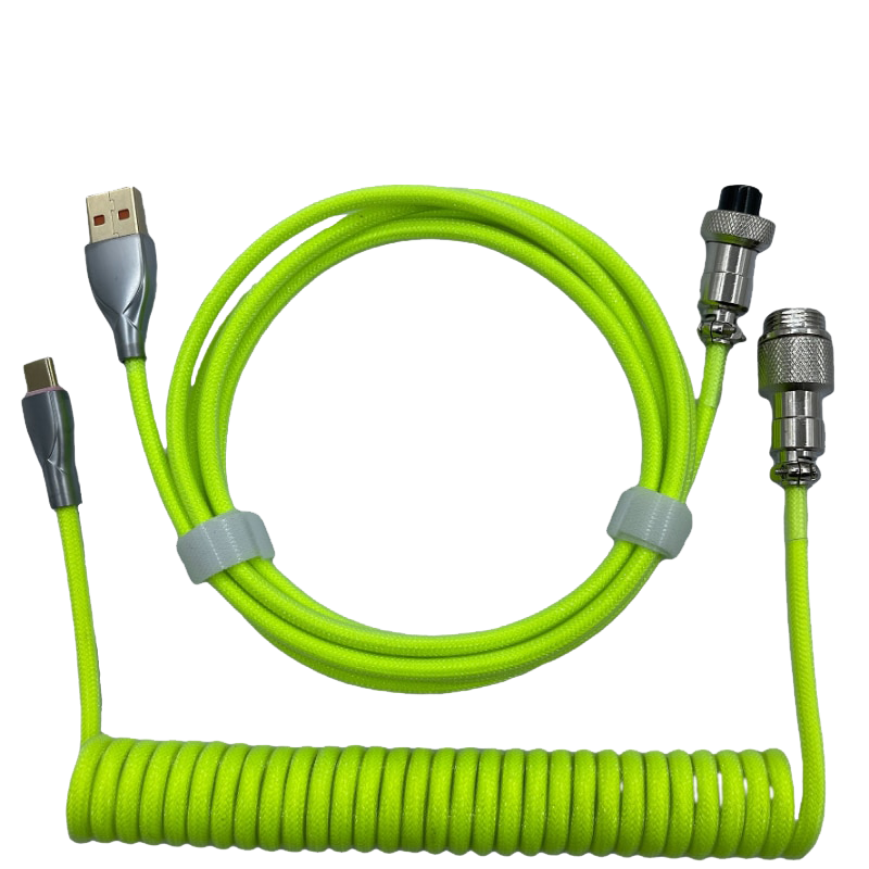 1.8M Green Coiled Cable type C