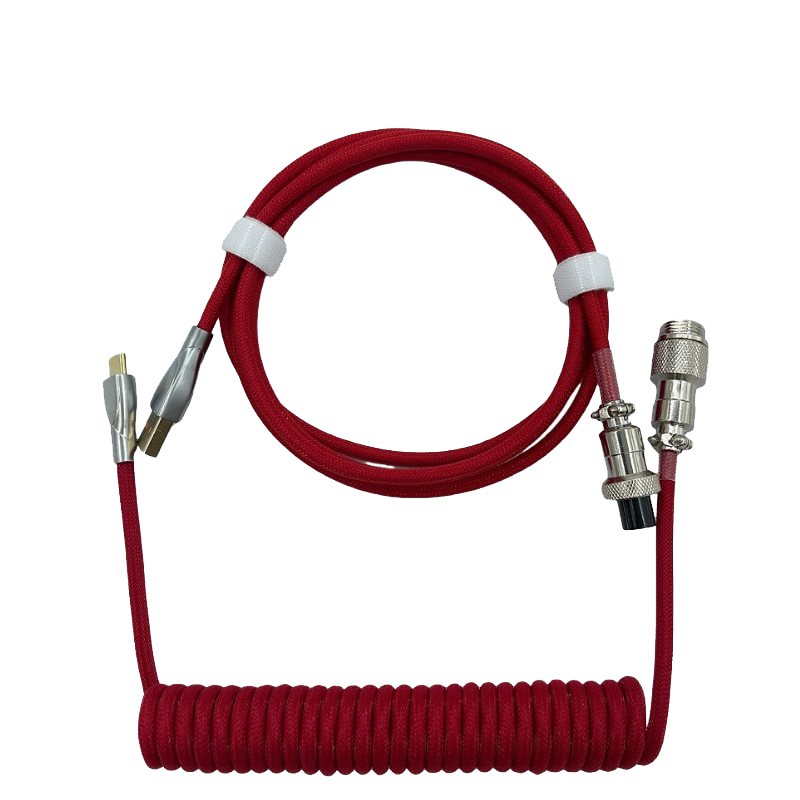 1.8M Red Coiled Cable type C