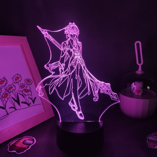 Genshin Impact Game Figure Zhong Li 3D Lamp