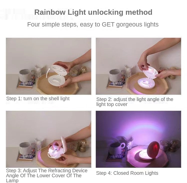 Shell Rainbow Projection Lamp