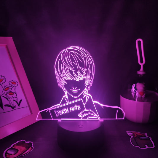 Death Note Yagami Light 3D Led Lamps Night Lights