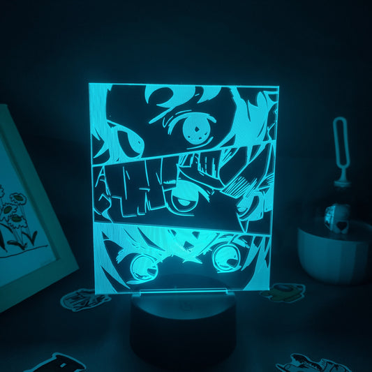مجسم قاتل الشياطين ثلاثي الأبعاد بمصابيح LED نيون ليلية