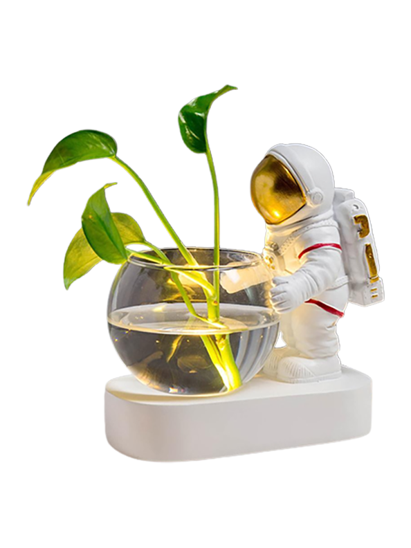 ضوء وعاء الزهور الراتنج رائد الفضاء الاسكندنافية