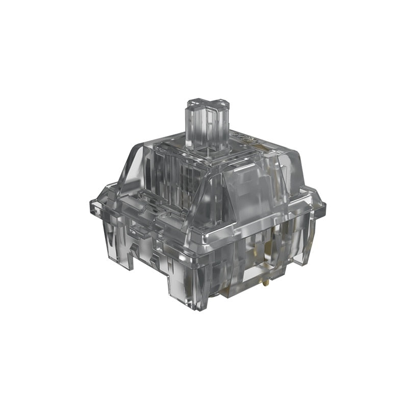 Akko CS Crystal Silver Switch (10 pcs) 3 Pin Linear Switch Full Polycarbonate Structure Fit for MX Mechanical Keyboard