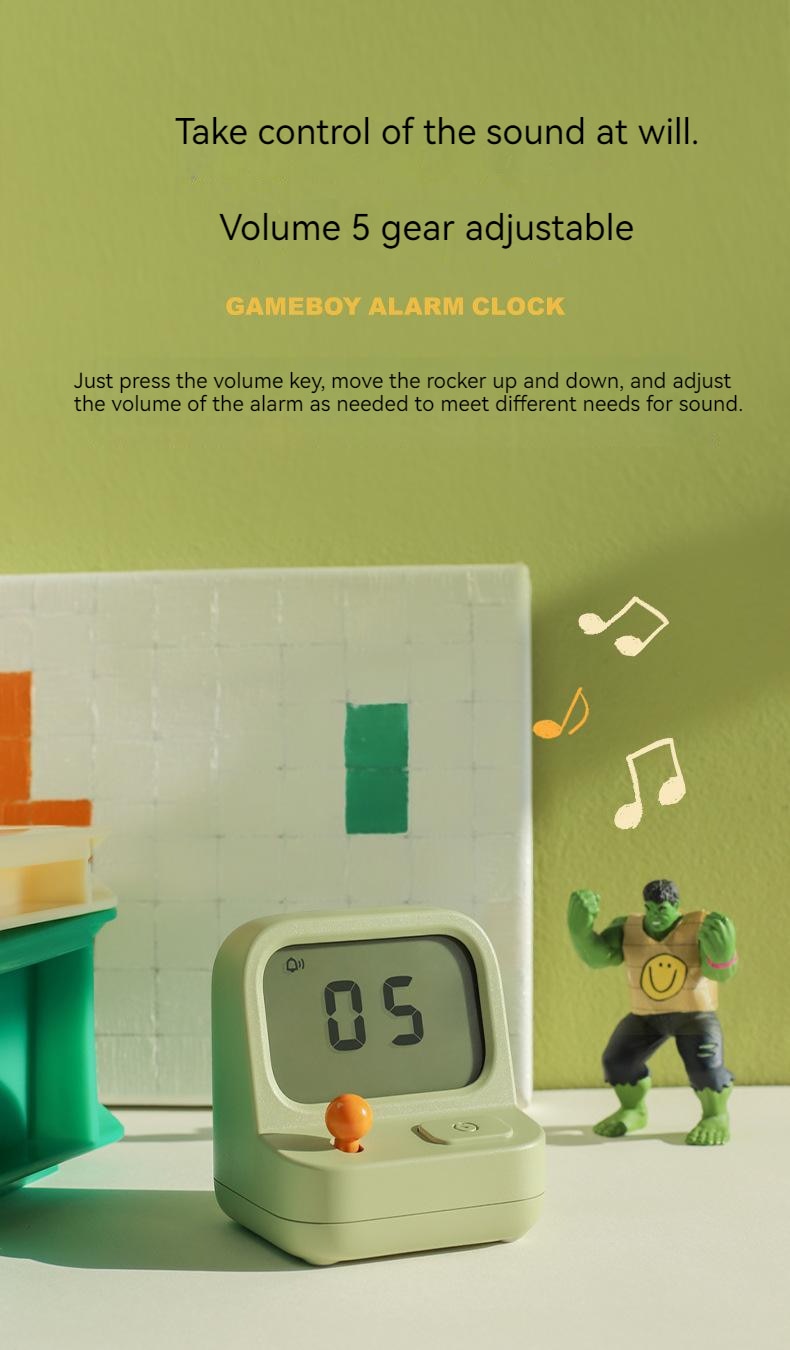 Creative Retro Mini Handheld Game Alarm Clock