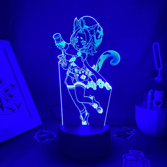 جينشين إمباكت لعبة مجسم ديوان 3D Led Nightlight