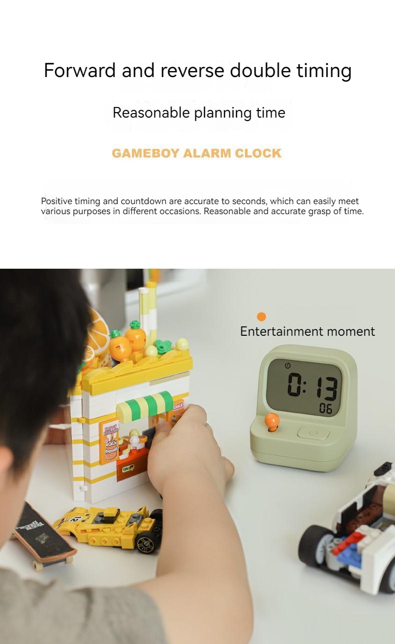 Creative Retro Mini Handheld Game Alarm Clock
