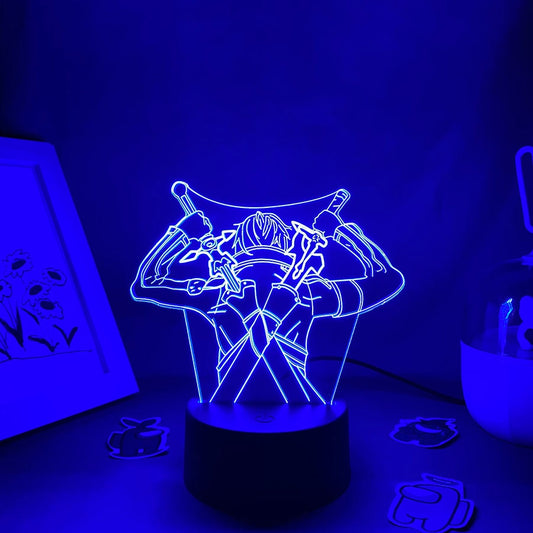 السيف الفن على الانترنت الشكل كيريتو أضواء الليل