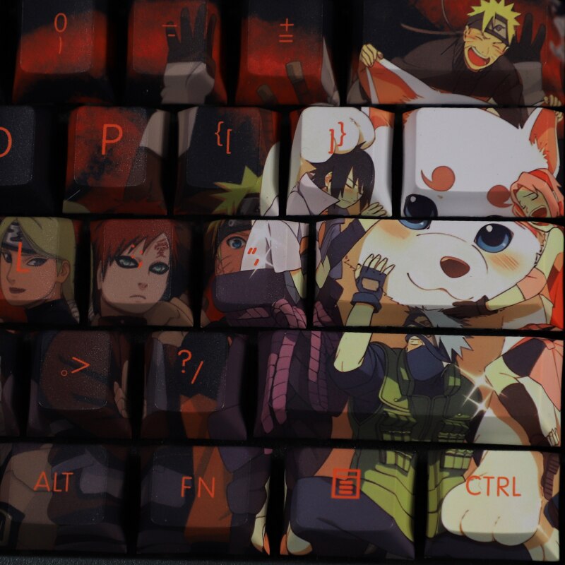 Naruto PBT Keycaps Cherry Profile